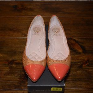 Vince Camuto Coral and Cork Flats